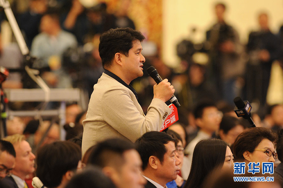 Journalists from around the world at Li's news conference