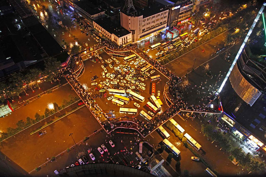 Xi'an battered by summer downpours