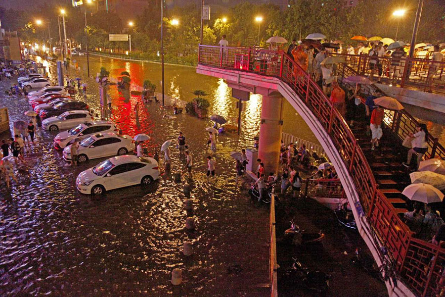 Xi'an battered by summer downpours