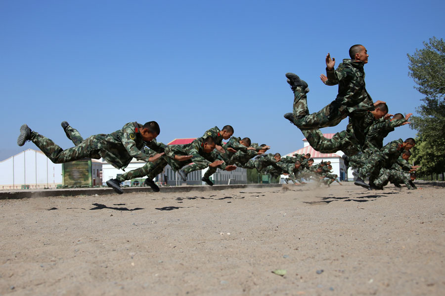 Rough and tough world of soldiers' training