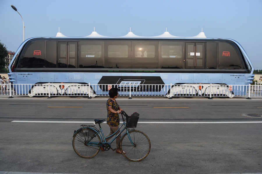 Road test for homegrown transit elevated bus