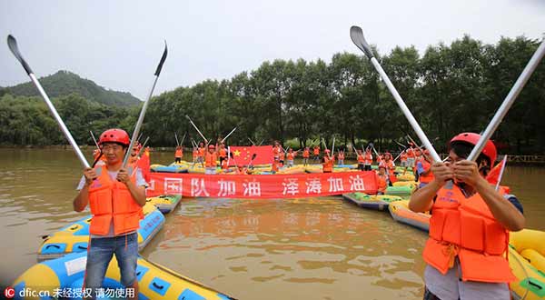 Rafts of cheers for local swimming hero