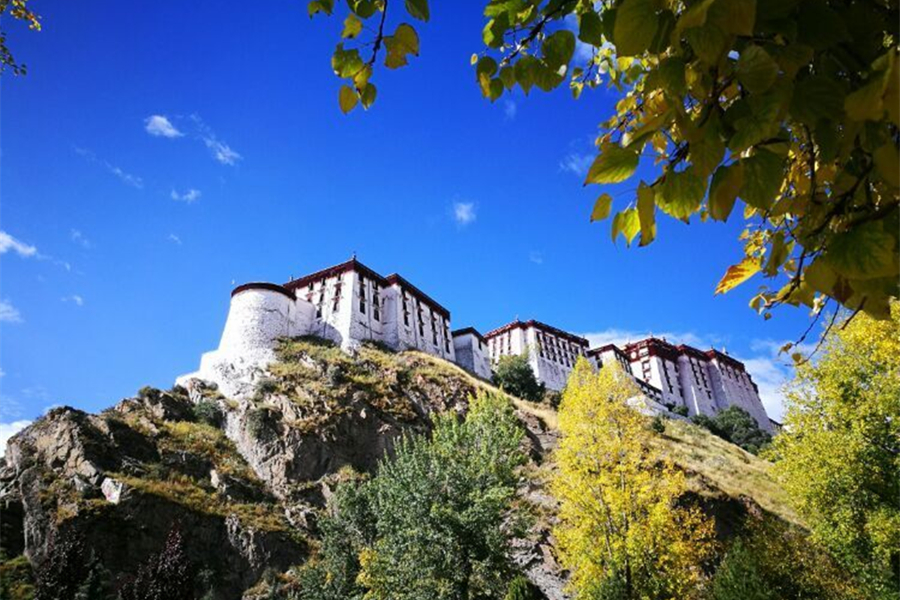 Under the blue sky of Tibet