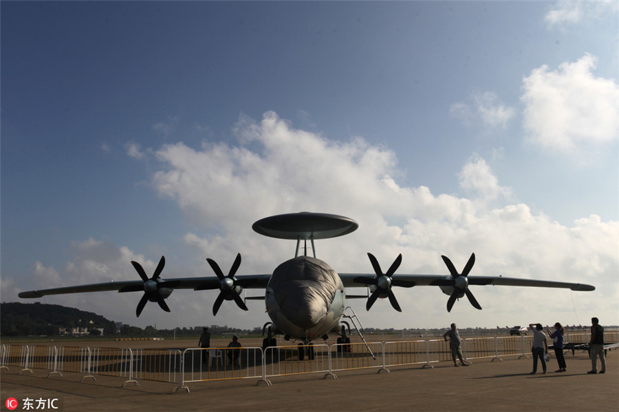 Planes ready to take off at Airshow China