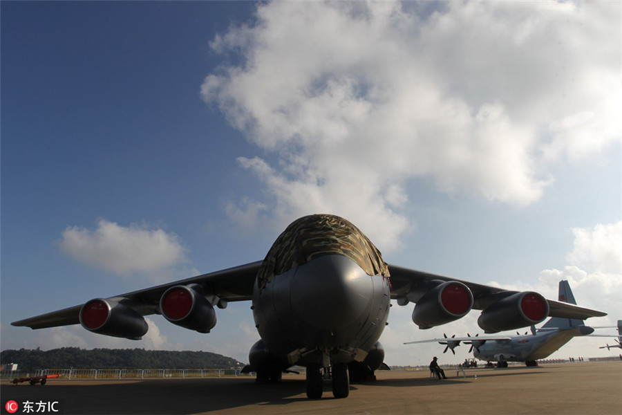 Planes ready to take off at Airshow China