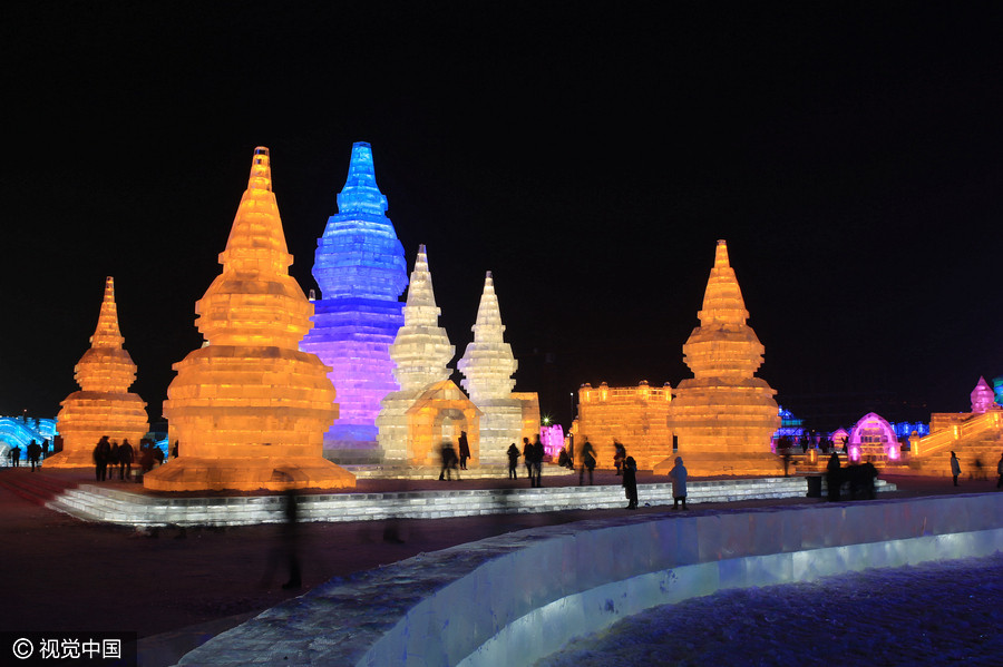 Harbin's snow and ice festival starts trial run