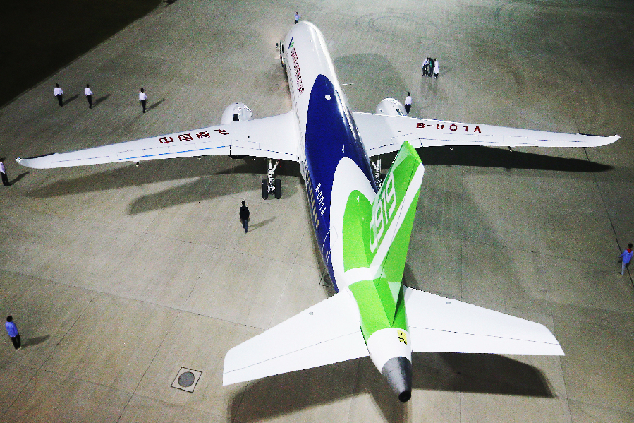 A closer look at C919 ahead of its maiden flight