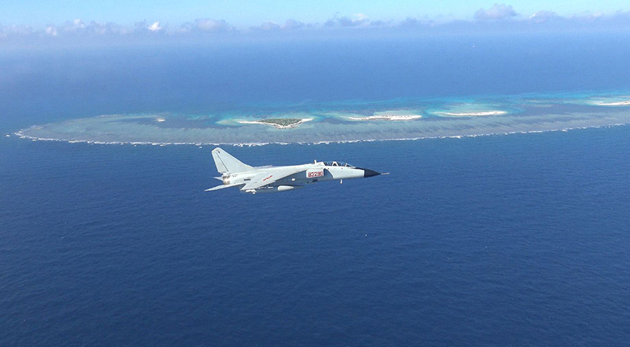 PLA South China Sea Fleet conduct advanced flight training