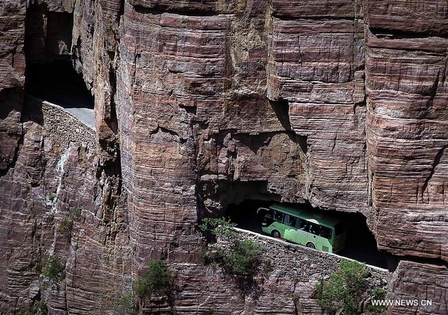 In pics: Miraculous road at Guoliang cliff corridor in Henan