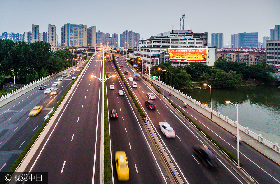 Nanjing overpass an impressive sight from the air