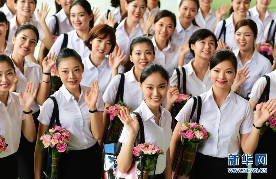 First Xiamen Airlines Taiwan cabin crew put best foot forward