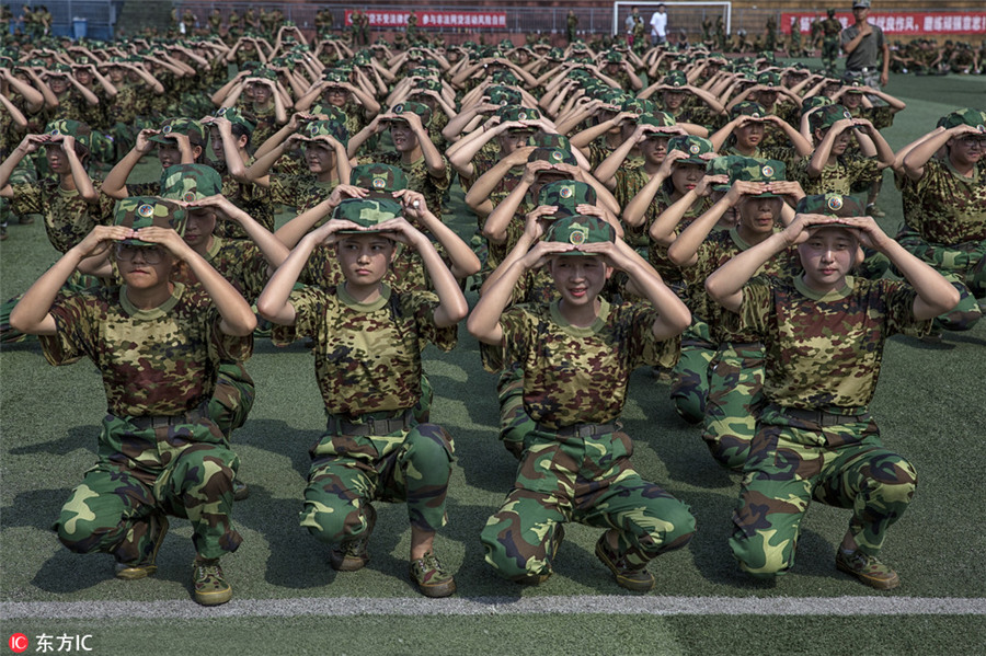 College life starts with guns, daggers and military training