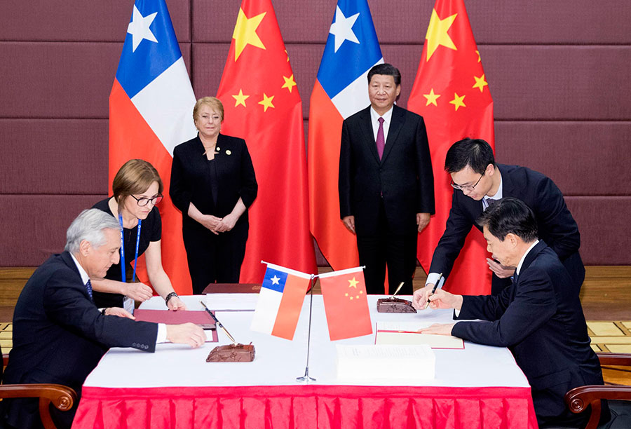 Xi, Bachelet witness upgrade of China-Chile FTA