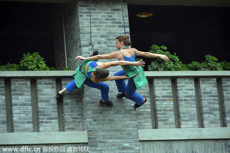 Aerial dance wows spectators