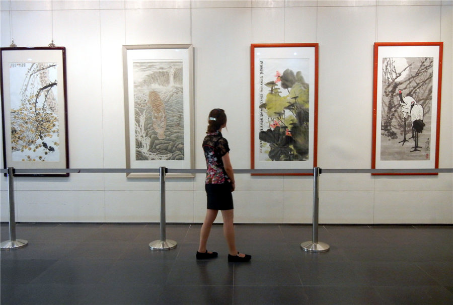 Contemporary Chinese paintings on display in Suzhou