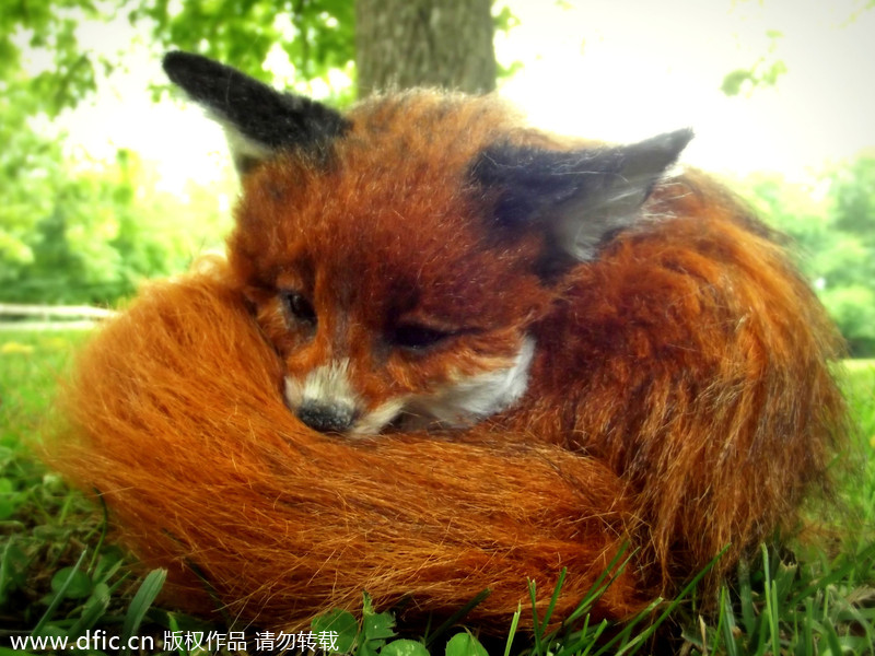 US artist creates lifelike baby animals