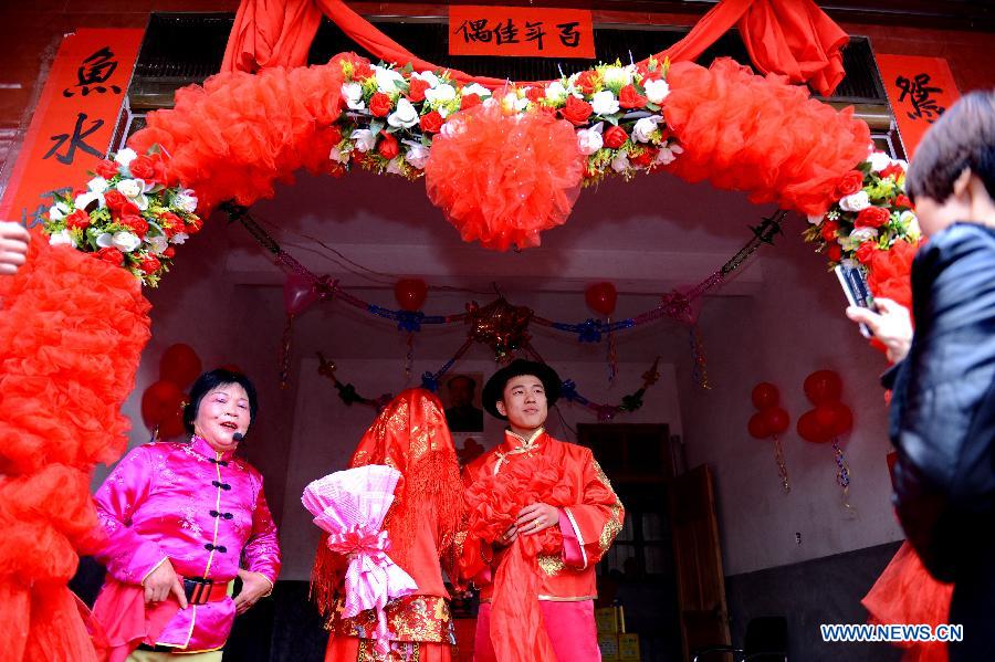 A Chinese traditional wedding