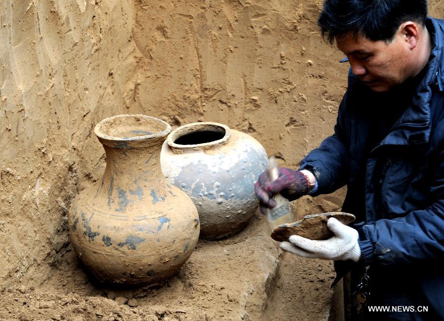 In Pictures: excavating spot of ancient relics of the Han Dynasty