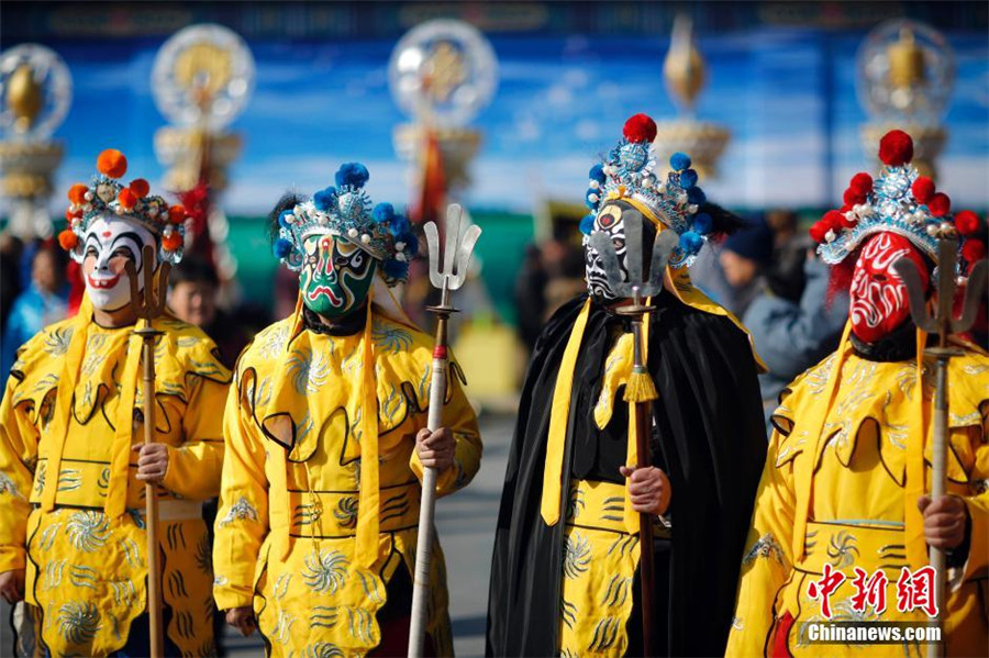 Badachu temple fair rehearsal to celebrate Spring Festival