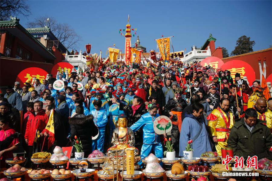 Badachu temple fair rehearsal to celebrate Spring Festival