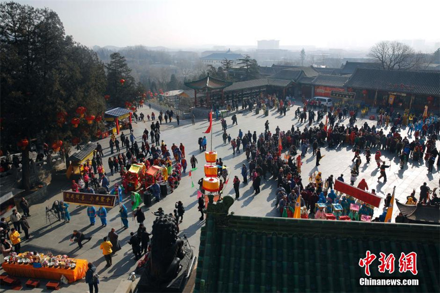 Badachu temple fair rehearsal to celebrate Spring Festival