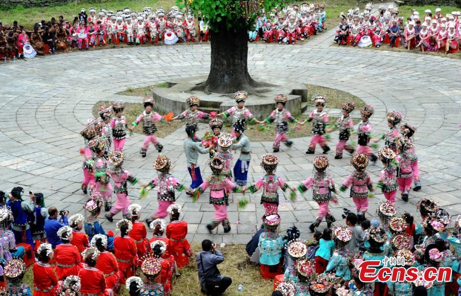 Miao ethnic group celebrates folk festival