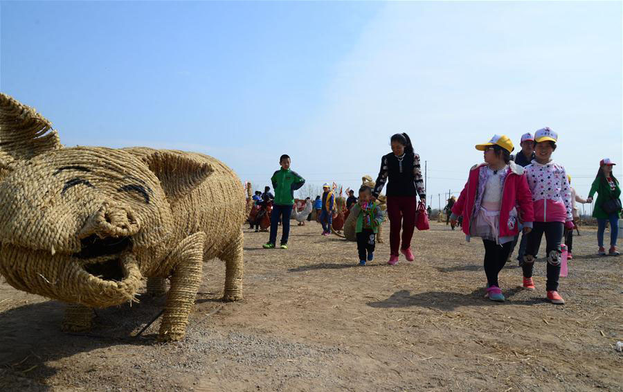 Straw arts festival marked in Shandong