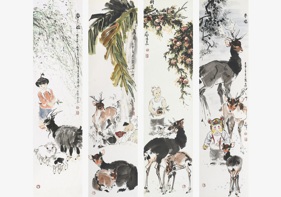 Li Yansheng paintings displayed at Rongbaozhai