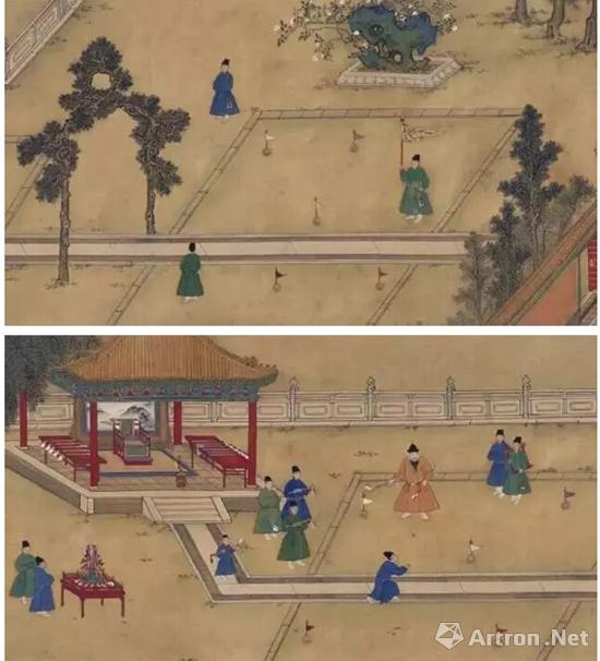 Ancient paintings depict Chinese forerunners of Olympic sports