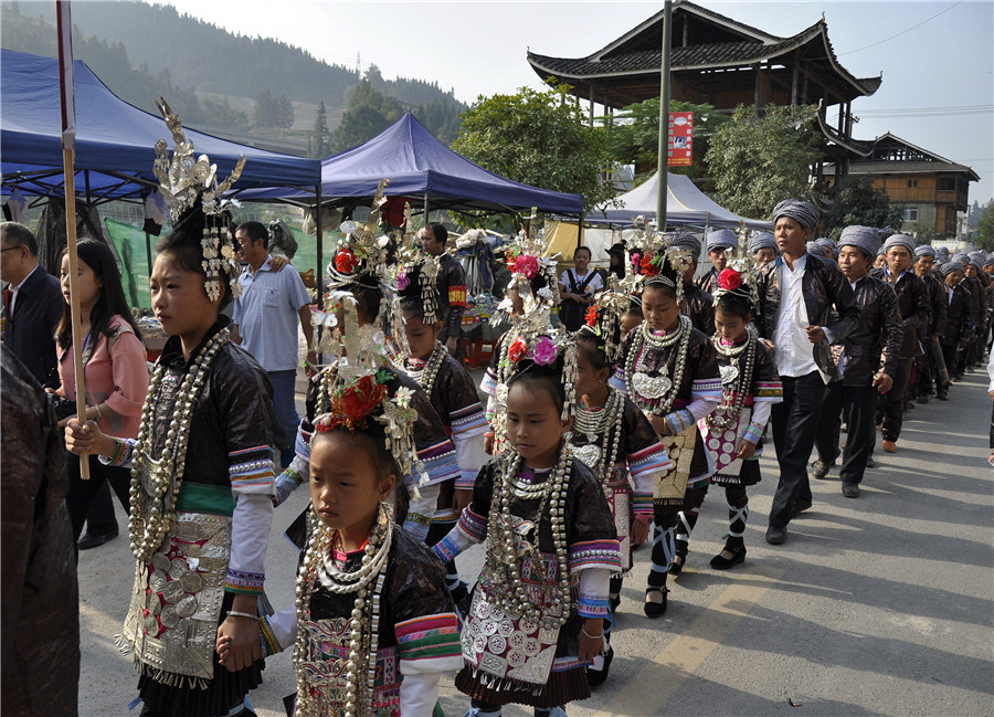 Dong ethnic group celebrate cultural and arts festival in Guizhou