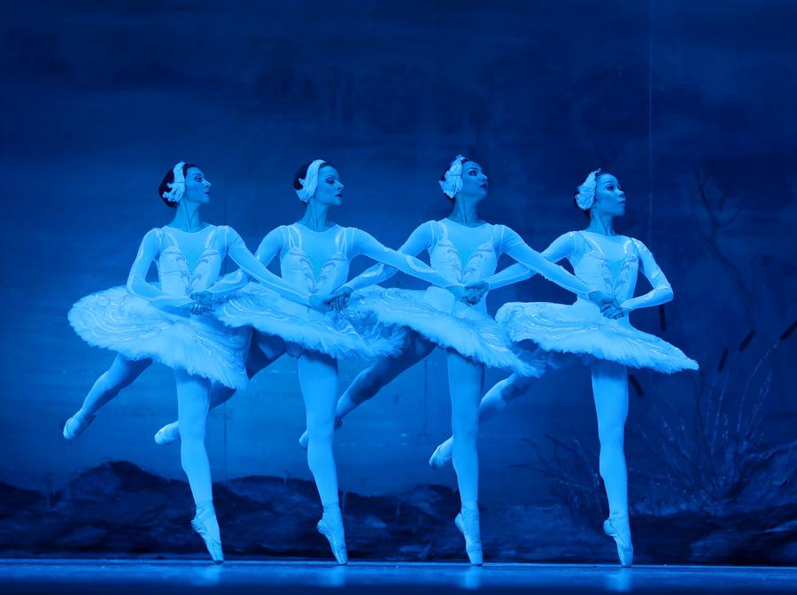 Russian dancers perform in ballet 'Swan Lake' in Beijing