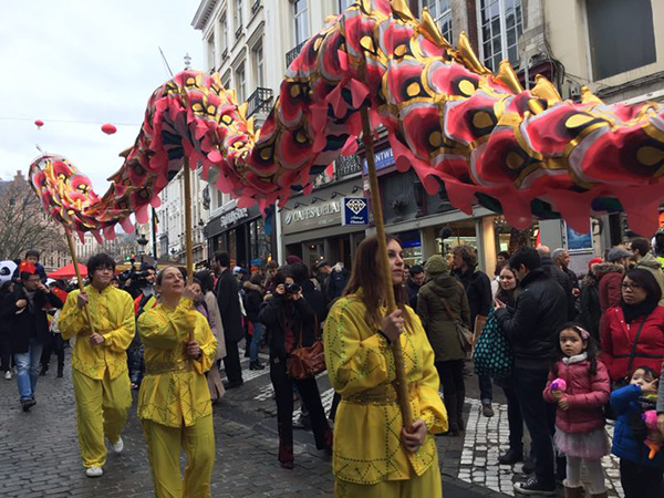 Chinese New Year parade held in Brussels