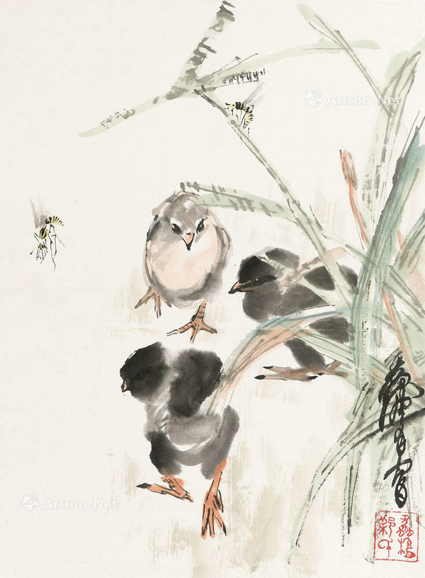 Lovely roosters depicted by Chinese painters