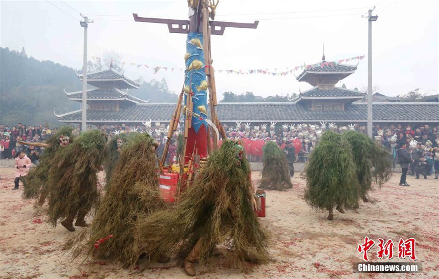 Miao people celebrate Manggao festival in S China