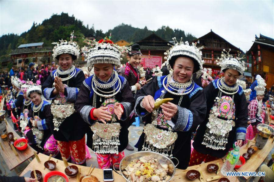 Miao people celebrates traditional New Year festival