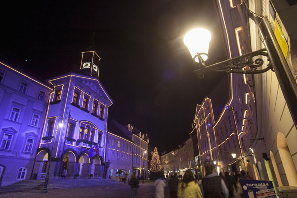 Christmas lights up Ljubljana