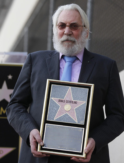 Donald Sutherland honored with a star on the Hollywood Walk of Fame