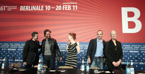 Cast members promote 'Coriolanus' at Berlinale International Film Festival