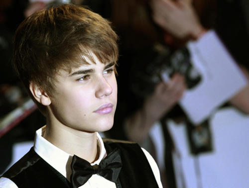 London premiere of film 'Justin Bieber: Never Say Never'