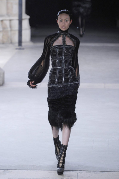 Alexander McQueen fashion collection show during Paris Fashion Week