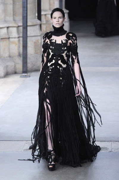 Alexander McQueen fashion collection show during Paris Fashion Week