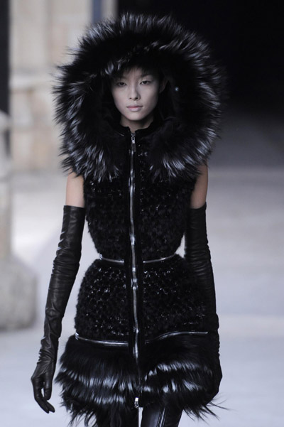 Alexander McQueen fashion collection show during Paris Fashion Week