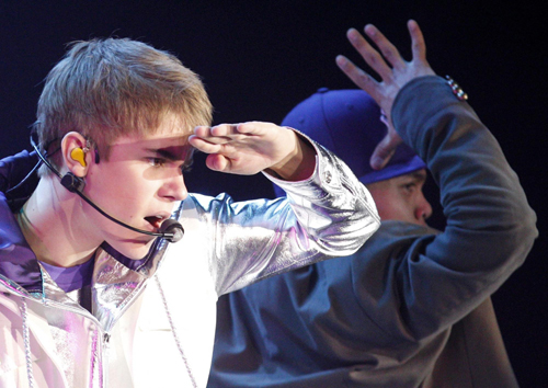 Justin Bieber performs during his concert