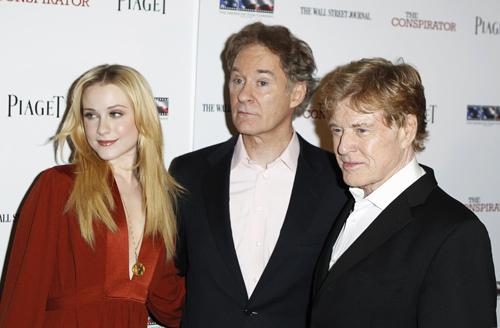 Evan Rachel Wood at the premiere of 'The Conspirator' in NY