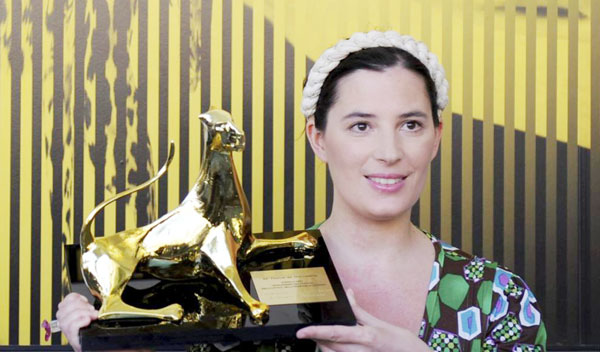 Leopard prize winners pose at 64th Locarno Film Festival