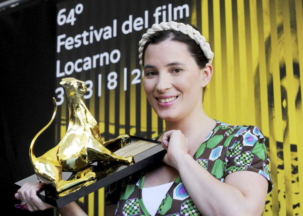 Leopard prize winners pose at 64th Locarno Film Festival