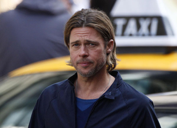 Brad Pitt films 'World War Z'