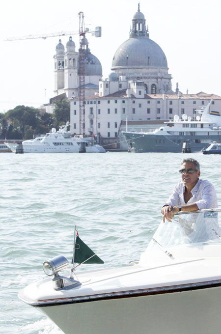 George Clooney in Venice for film festival