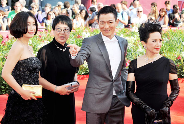 Andy Lau arrives for 'Tao Jie' red carpet in Venice