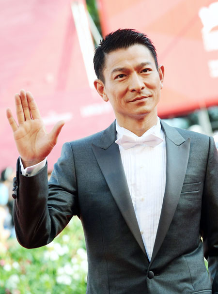 Andy Lau arrives for 'Tao Jie' red carpet in Venice